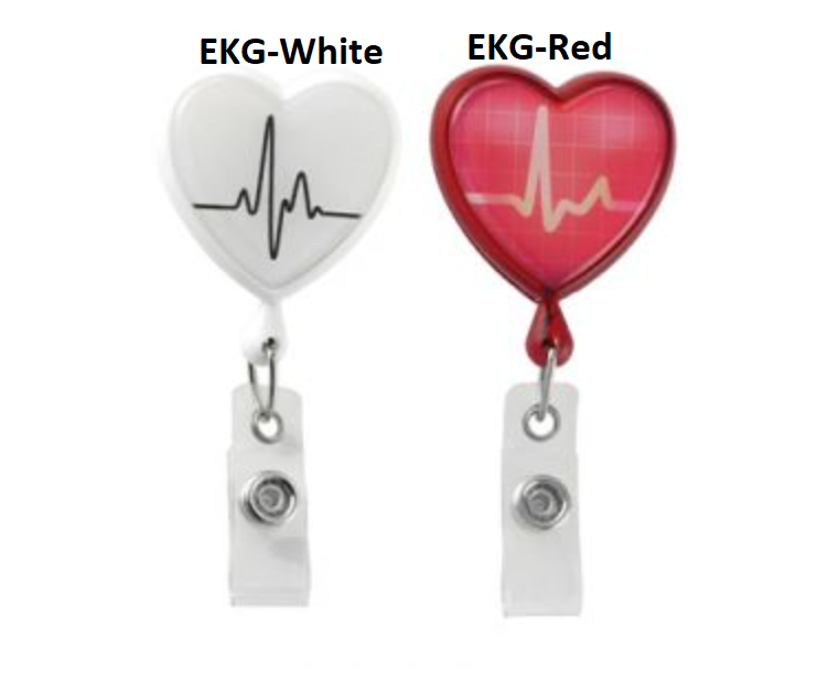 Heart Shaped Badge Reels, Exchangeables Badge Reels