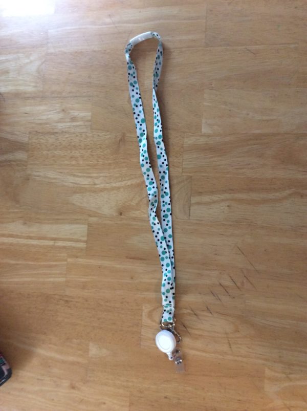 Polka Dot Printed Lanyard with Retractable - Image 2