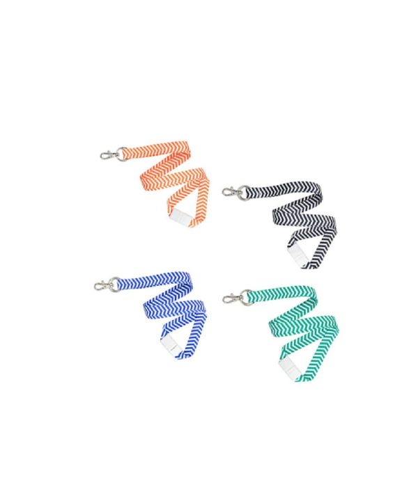Chevron Printed Lanyard with Retractable