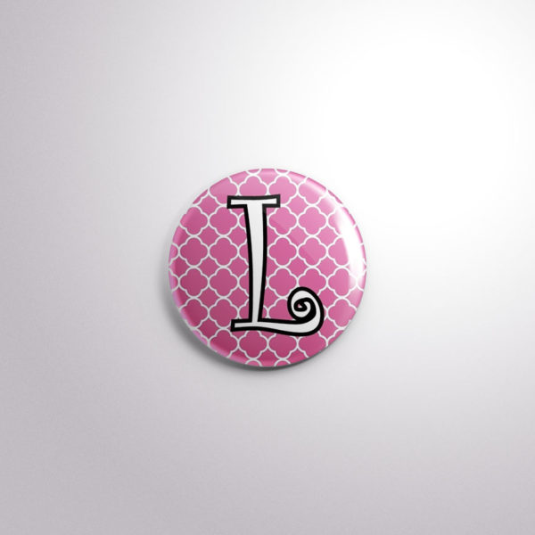 Badge Button A21 Pink Quarterfoil - L, A21