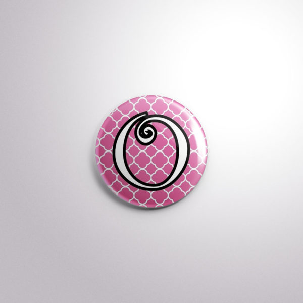 Badge Button A21 Pink Quarterfoil - O, A21