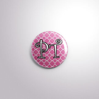 Badge Button A21 Pink Quarterfoil - PT, A21