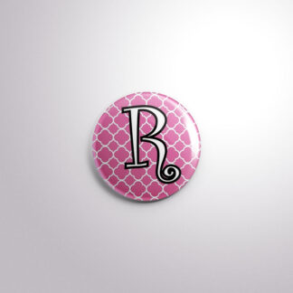 Badge Button A21 Pink Quarterfoil - R, A21