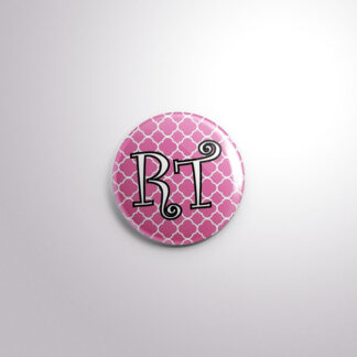 Badge Button A21 Pink Quarterfoil - RT, A21