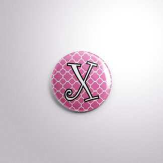Badge Button A21 Pink Quarterfoil - X, A21