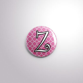 Badge Button A21 Pink Quarterfoil - Z, A21