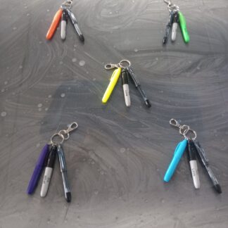 Mini Highlighter & Mini Sharpie & Mini Pen for Badge Reels, Nursing Keychain Clip