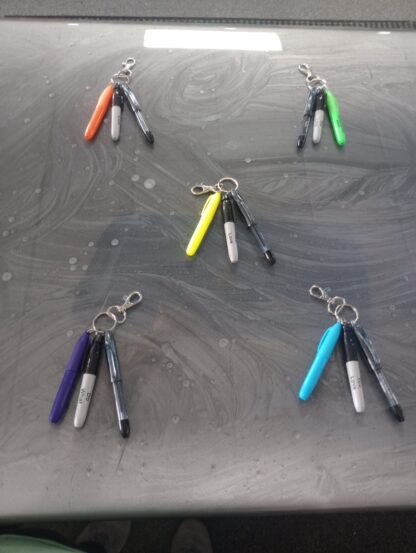 Mini Highlighter & Mini Sharpie & Mini Pen for Badge Reels, Nursing Keychain Clip