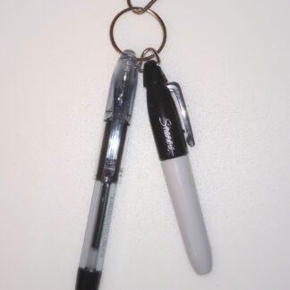 Mini Sharpie & Mini Pen for Badge Reels, Nursing Keychain Clip