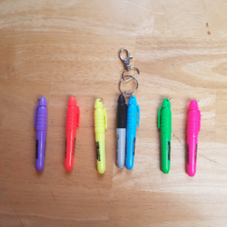 Mini Highlighter & Mini Sharpie & Mini Pen for Badge Reels, Nursing  Keychain Clip, Exchangeables Badge Reels