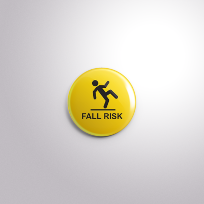 C157 Interchangeable Badge Button Fall Risk