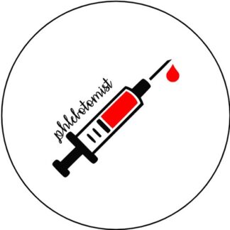 C174 Interchangeable Badge Button Phlebotomist Needle