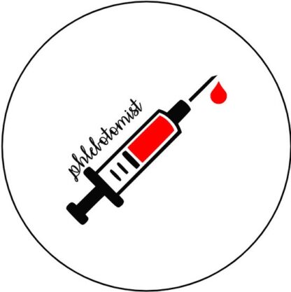 C174 Interchangeable Badge Button Phlebotomist Needle