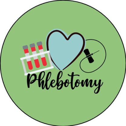 C176 Interchangeable Badge Button Phlebotomy Green