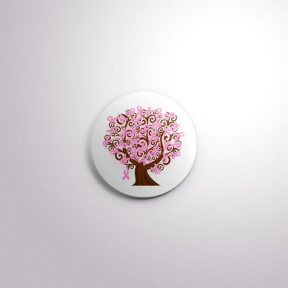 BC3 Interchangeable Badge Button Breast Cancer Tree
