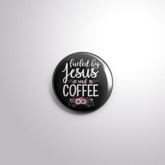 C106 Interchangeable Badge Button Jesus Coffee