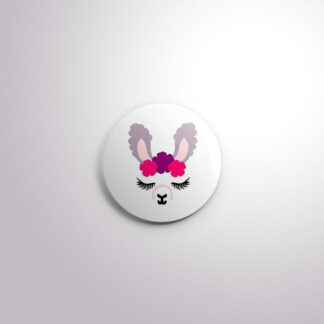 C107 Interchangeable Badge Button Llama