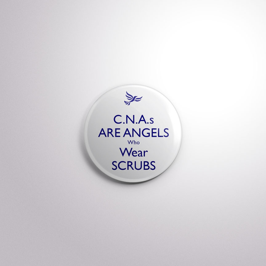 C11 Interchangeable Badge Button CNA Angels