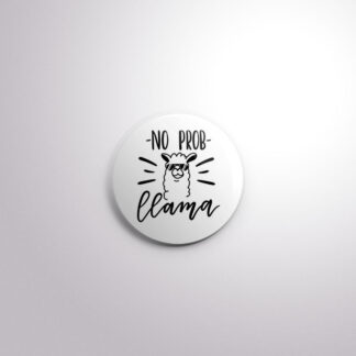 C110 Interchangeable Badge Button No Prob Llama