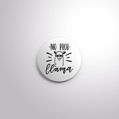 C110 Interchangeable Badge Button No Prob Llama