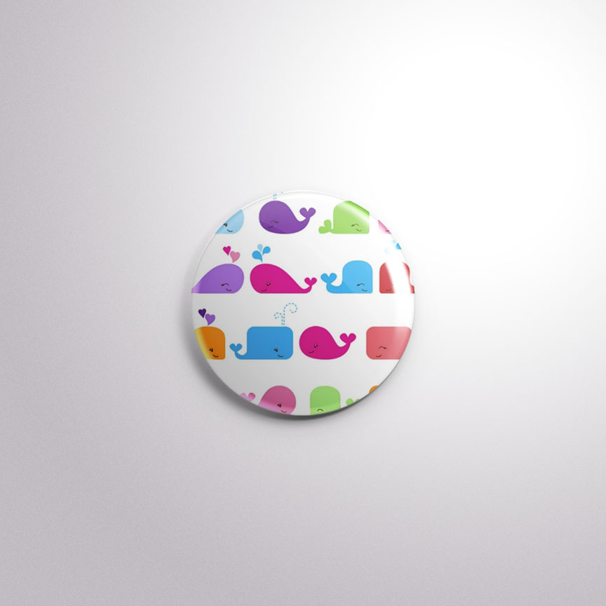 C20 Interchangeable Badge Button Multi Whales