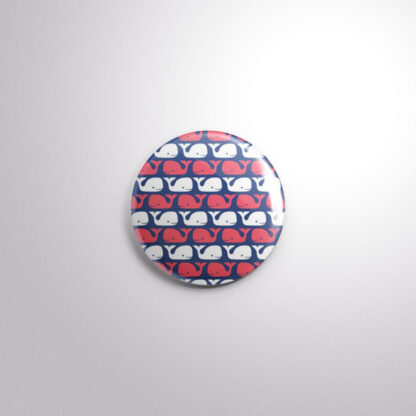 C21 Interchangeable Badge Button Navy Whales
