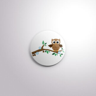 C28 Interchangeable Badge Button Baby Owl