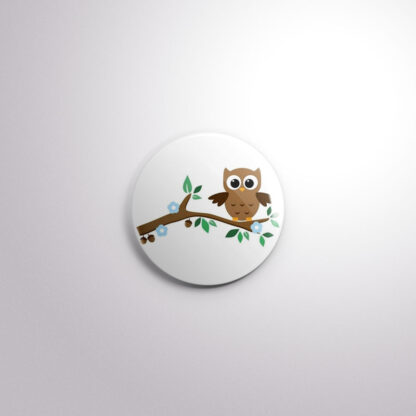 C28 Interchangeable Badge Button Baby Owl