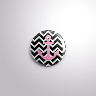 C3 Interchangeable Badge Button Black/Pink Anchor