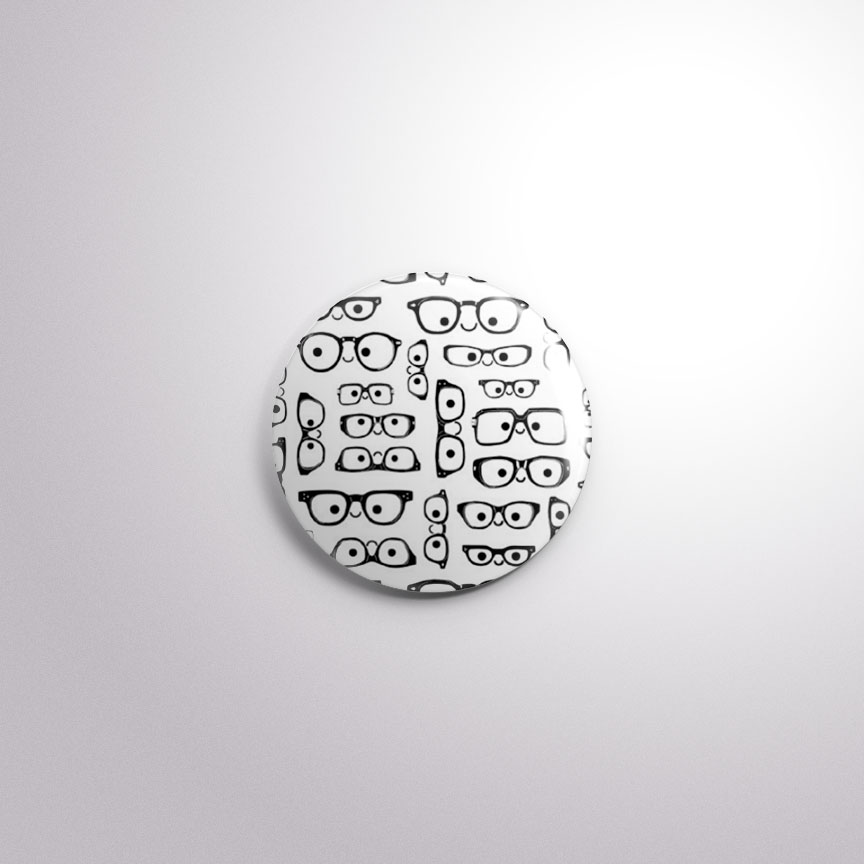 C8 Interchangeable Badge Button Glasses