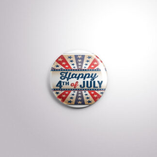 H51 Interchangeable Badge Button Happy 4th of July