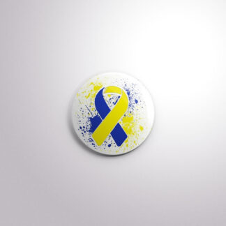R2 Interchangeable Badge Button Down Syndrome Graffiti Ribbon