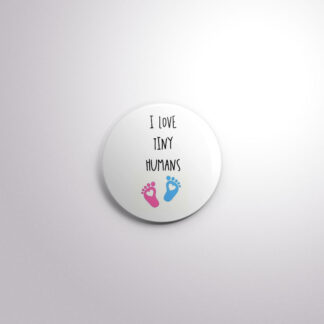 C135 Interchangeable Badge Button Heart Tiny Humans