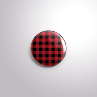 C137 Interchangeable Badge Button Buffalo Plaid