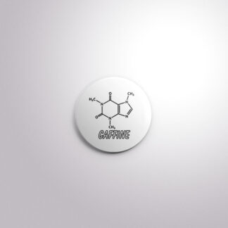 C143 Interchangeable Badge Button Caffine Molecule