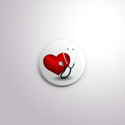 C56 Interchangeable Badge Button Heart Stethoscope