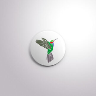 C66 Interchangeable Badge Button Green Hummingbird