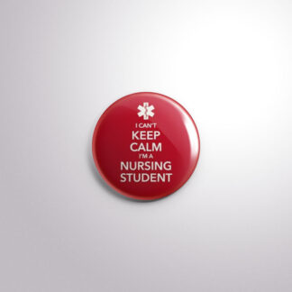 C85 Interchangeable Badge Button Nursing Student Red