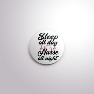 C90 Interchangeable Badge Button Sleep All Day Black