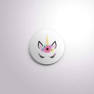 C98 Interchangeable Badge Button Front Unicorn