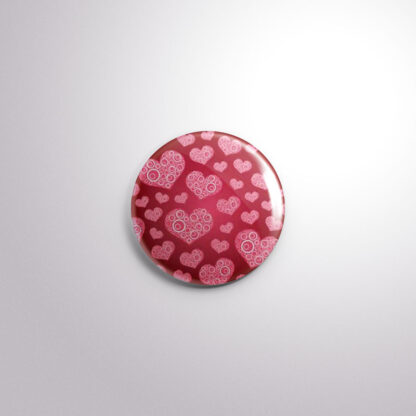 H12 Interchangeable Badge Button Swirl Hearts