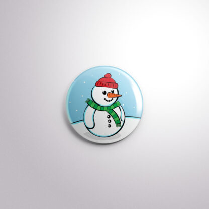 H17 Interchangeable Badge Button Snowy Snowman