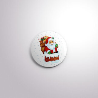 H19 Interchangeable Badge Button Chimney Santa
