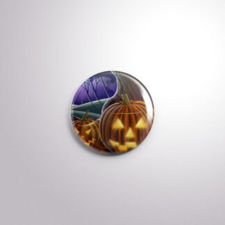 H23 Interchangeable Badge Button Scary Pumpkin