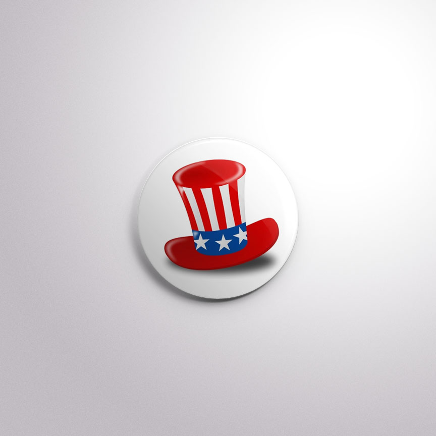 H25 Interchangeable Badge Button Independence Hat