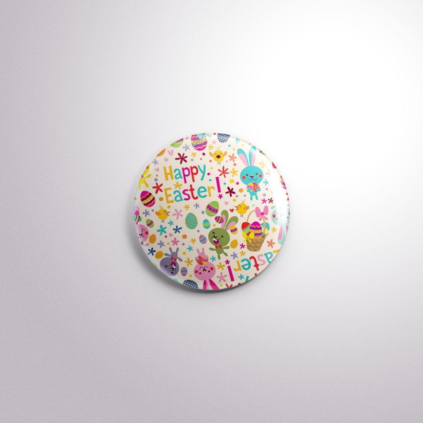 H29 Interchangeable Badge Button Happy Easter