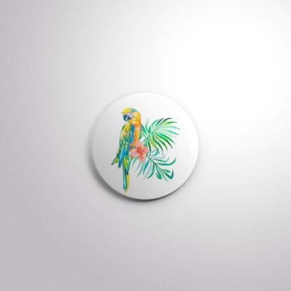 SUM4 Interchangeable Badge Button Macaw