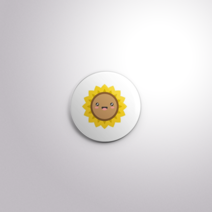 C151 Interchangeable Badge Button Happy Sunflower