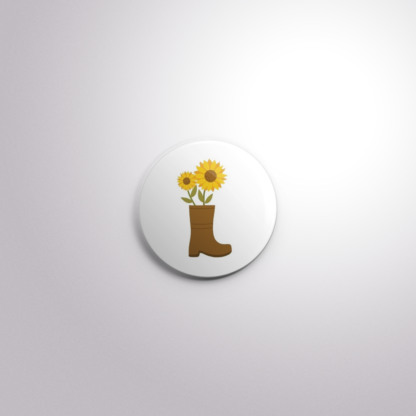 C152 Interchangeable Badge Button Sunflower Boot