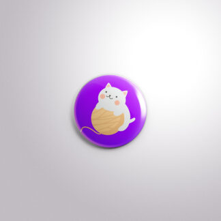 C188 Interchangeable Badge Button Cat & Yarn